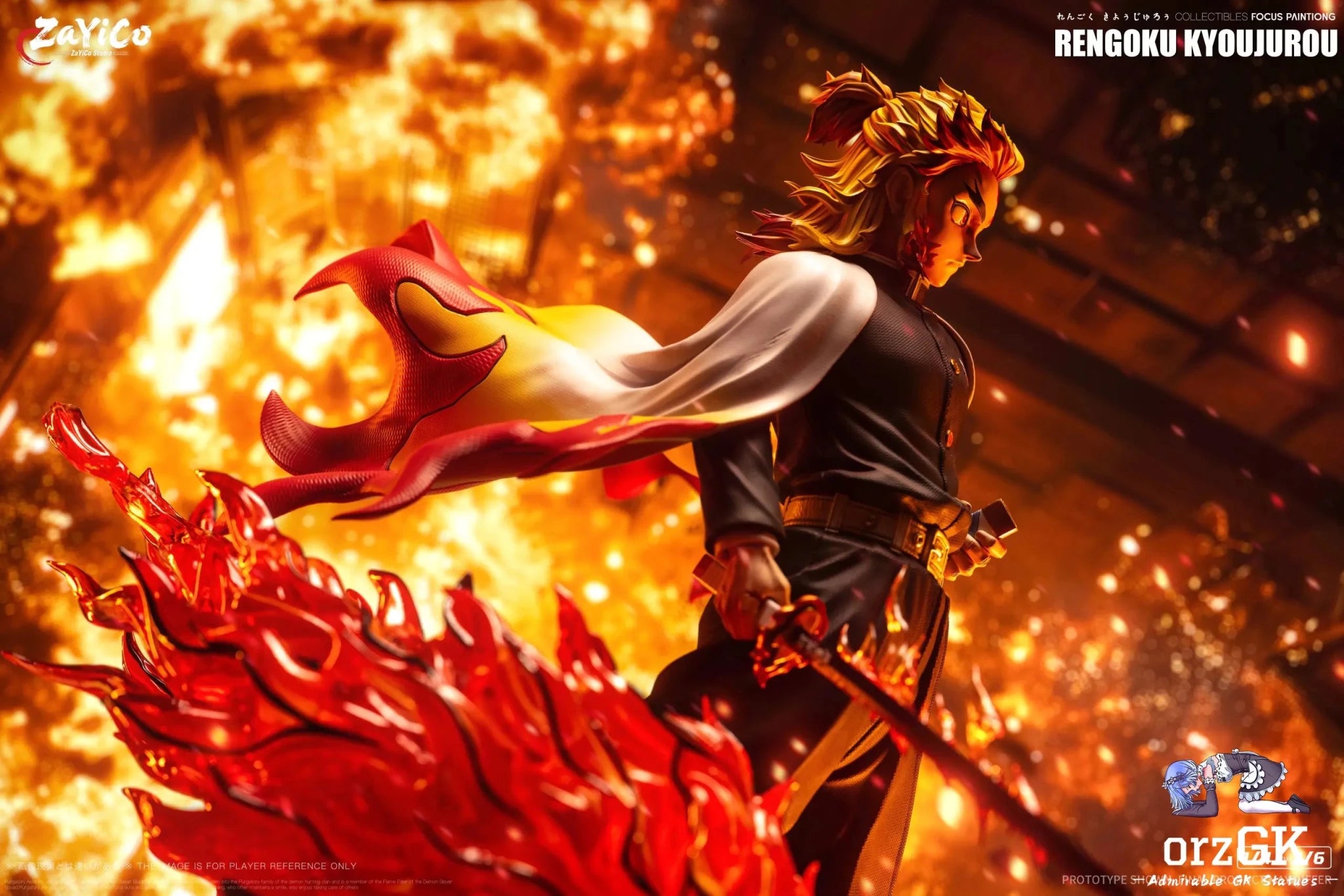 Flame Hashira Kyojuro Rengoku - Demon Slayer - Zayico Studio resin statue Navy Toys anime figure