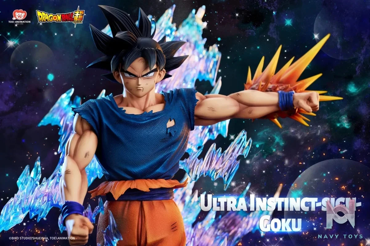 Light Year Studio - Dragon Ball Super Collectible Statue Ultra Instinct Son Goku (Licensed) resin statue Navy Toys anime figure