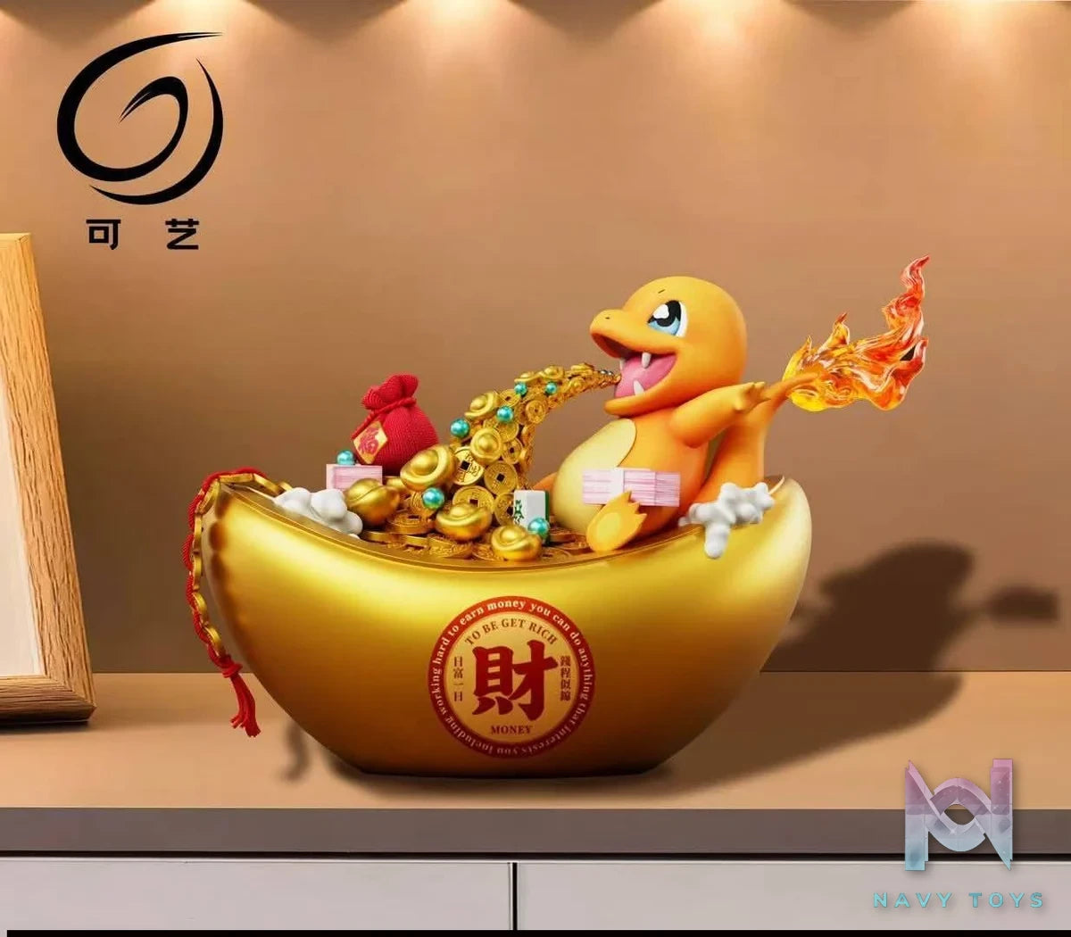 Fortune Charmander resin statue Ke Yi Mo Wan Studio anime figure