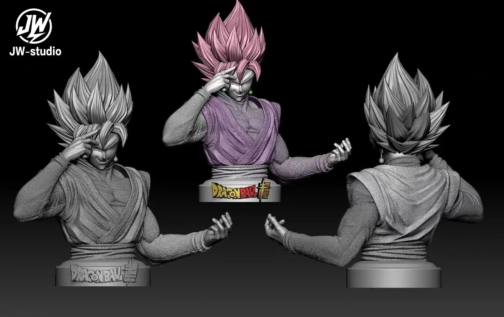 JW Studio - Pink Goku Bust Dragon Ball resin statue Navy Toys anime figure