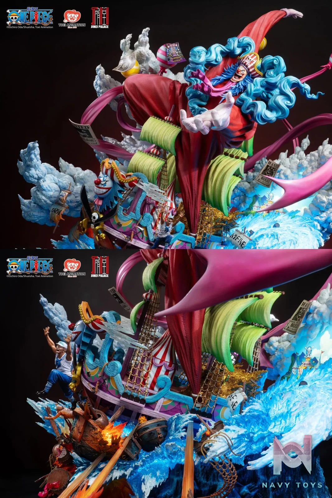 JIMEI PALACE Studio – ONE PIECE New Yonko BUGGY Limited Edition Statue (Licensed)
