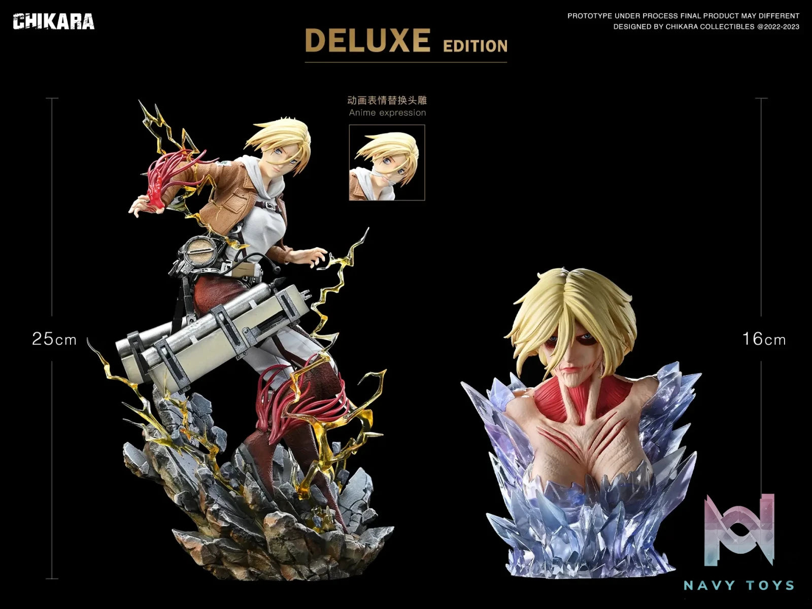 CHIKARA Studio - Attack on Titan Annie Leonhart resin statue Navy Toys anime figure