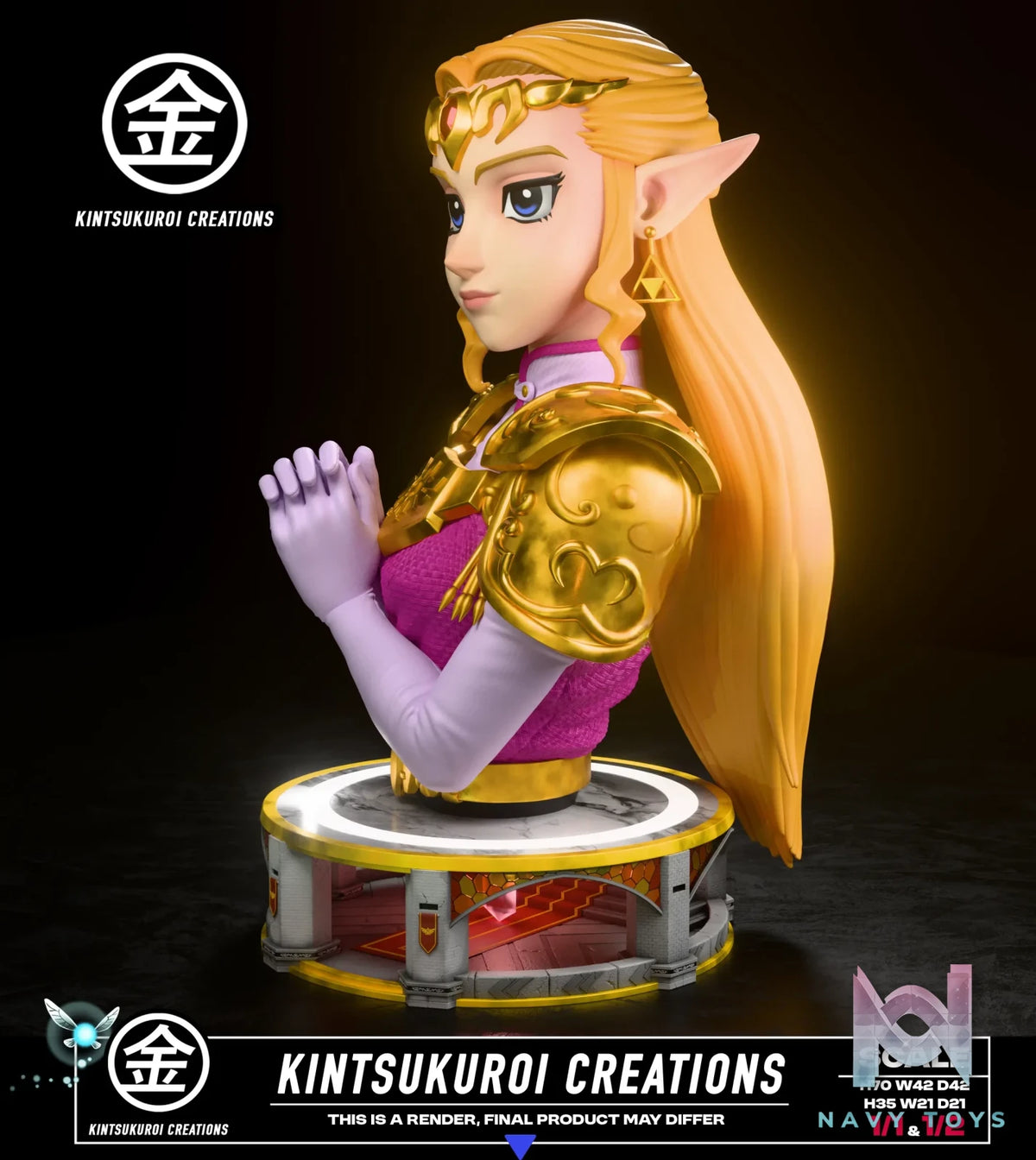 Kintsukuroi Creations Studio – ADULT ZELDA BUST The Legend of Zelda
