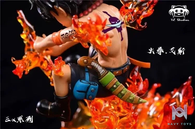 Whitebeard Pirates 2nd Division Commander Portgas D. Ace - One Piece - Yz Studio resin statue Navy Toys anime figure