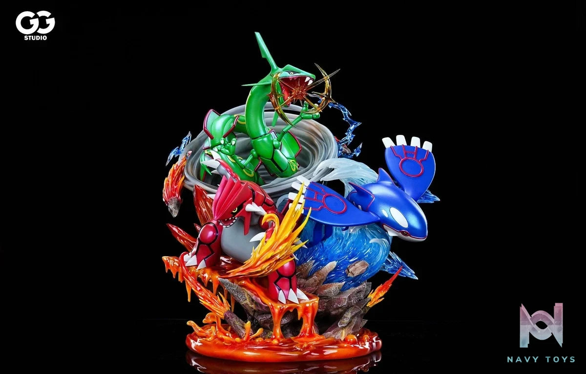 GG Studio - Weather Trio Groudon, Kyogre, Rayquaza - Pokemon resin statue GG Studio anime figure