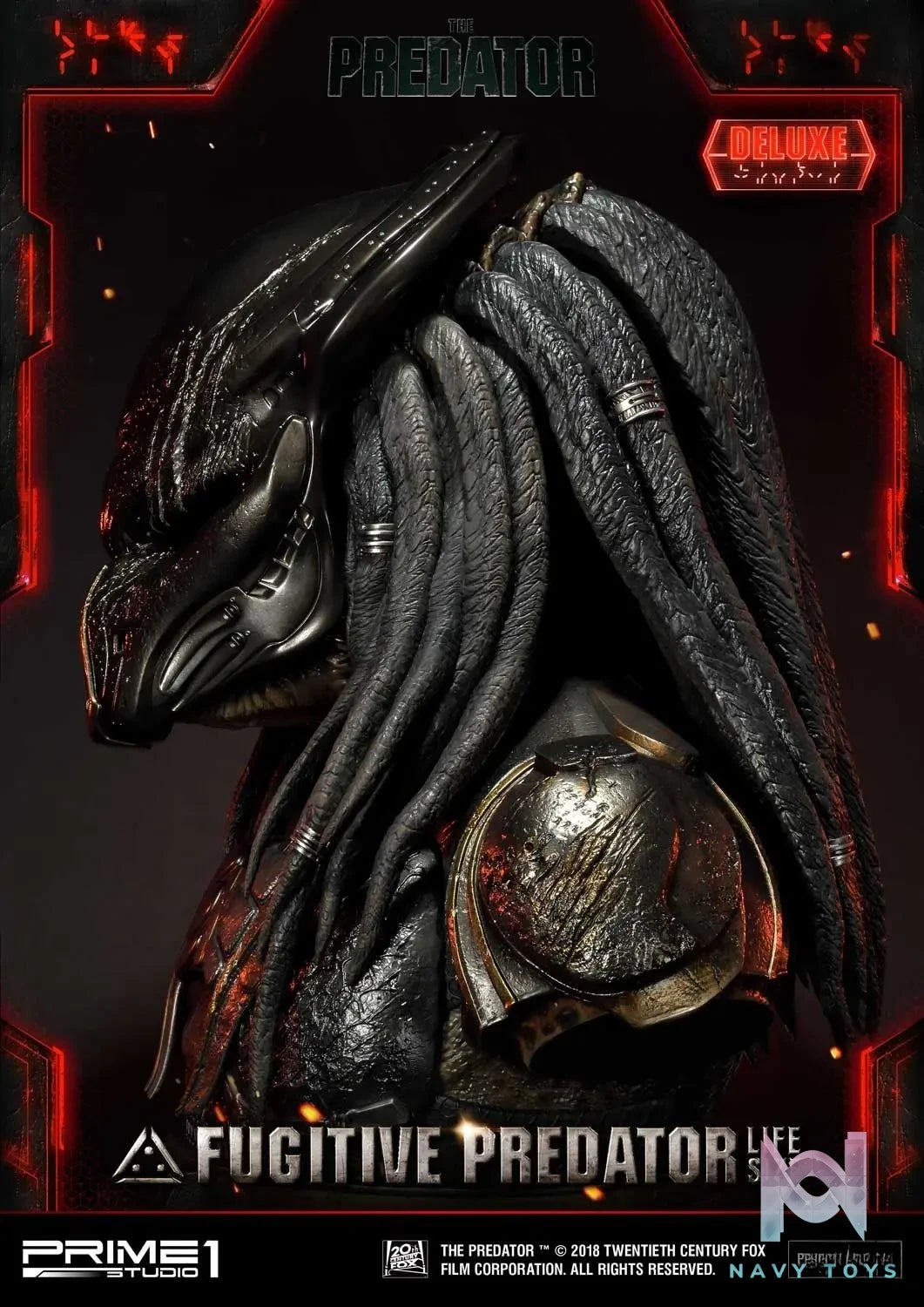 Prime 1 Studio – Life Size Bust The Predator (Film) Fugitive Predator LSTPR-01 LSTPR-01DX (Licensed)
