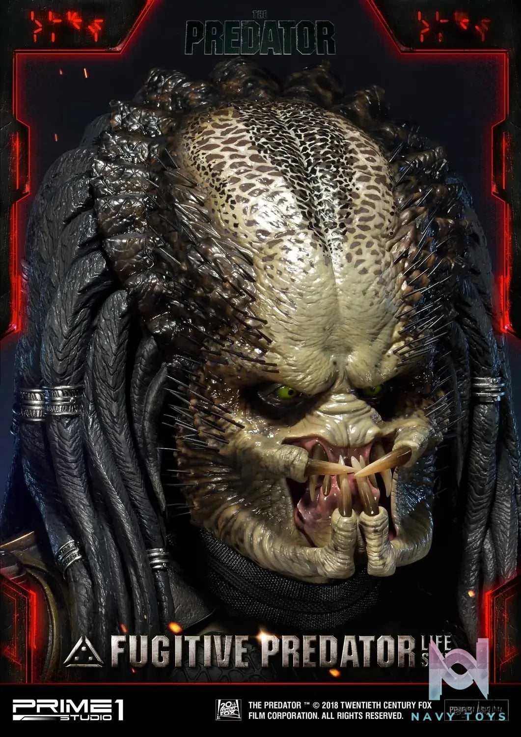 Prime 1 Studio – Life Size Bust The Predator (Film) Fugitive Predator LSTPR-01 LSTPR-01DX (Licensed)