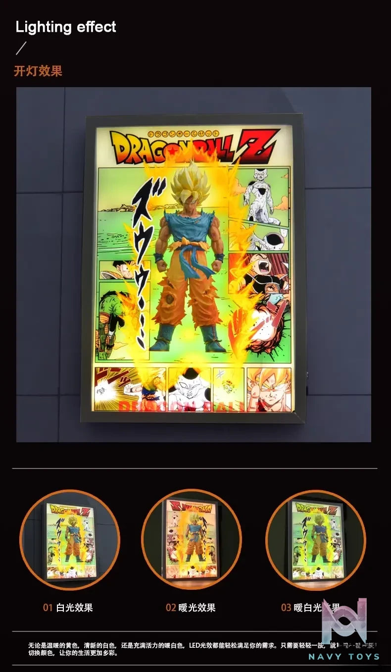 Time tree Studio – Dragon Ball Son Goku & Gotenks Decorative 3D Stereoscopic Painting