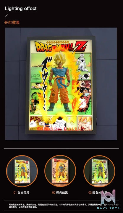 Time tree Studio – Dragon Ball Son Goku & Gotenks Decorative 3D Stereoscopic Painting