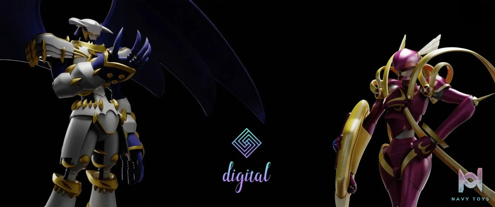 Digital Studio – Digimon Royal Knight Series Crusadermon and Dynasmon