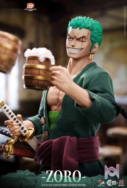 Pixel Poses X Cosmic Creations X JIMEI PALACE Studio – ONE PIECE Roronoa Zoro 1/6 Scale Platinum Silicone Action Figure (Licensed)