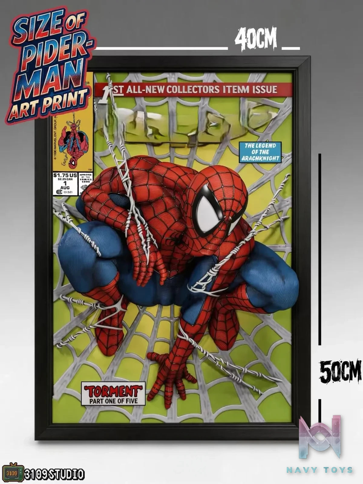 3109 Studio – Spider-Man Comic Cover 3D Mural Statue Marvel