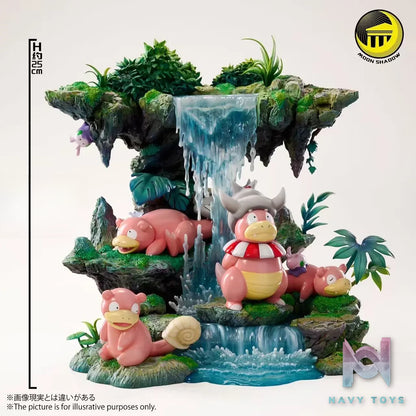 MoonShadow Studio – Nature Series Slowpoke Family Pokémon