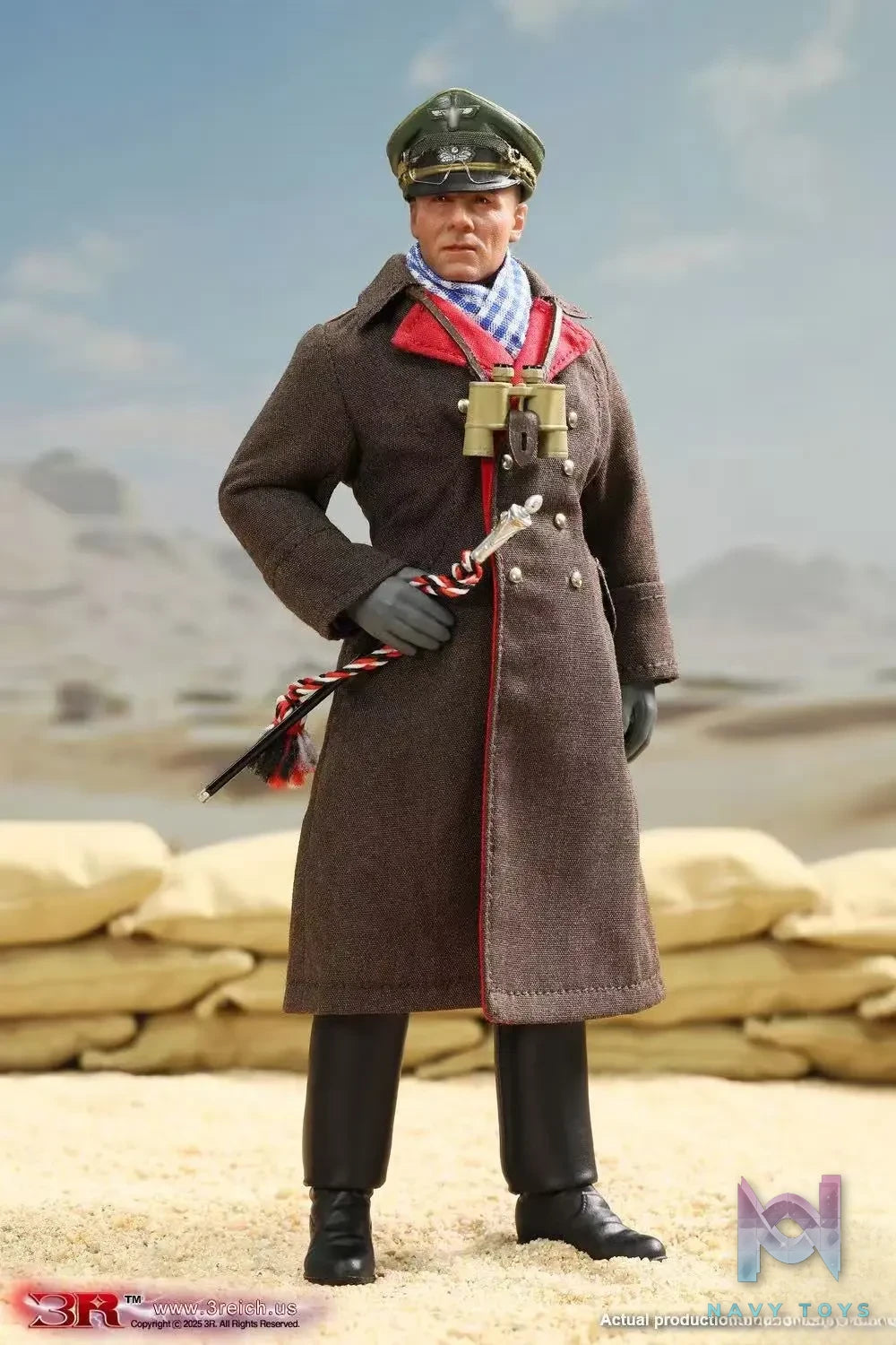 3R Studio – 1/12 Army Field Marshal Desert Fox Rommel Articulated Action Figure TG80004
