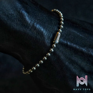 Raven Studio (silver jewelry) – “Bound” 4mm Satan Goat Skull Ball Bracelet Original