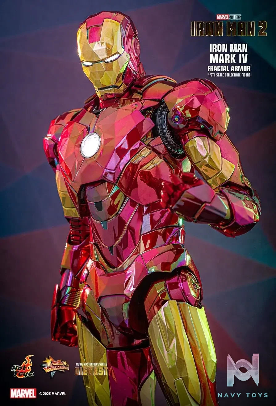 Hottoys – Marvel Iron Man 2 Iron Man Mark IV (Fractal Armor) 1/6th scale Collectible Figure MMS792D70 (Licensed)