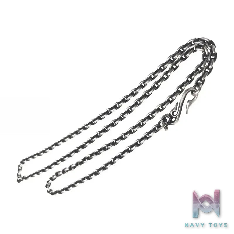 Raven Studio (silver jewelry) – Original Exclusive Design RS Brand Letter Hook 4.5mm Thick Curb Chain