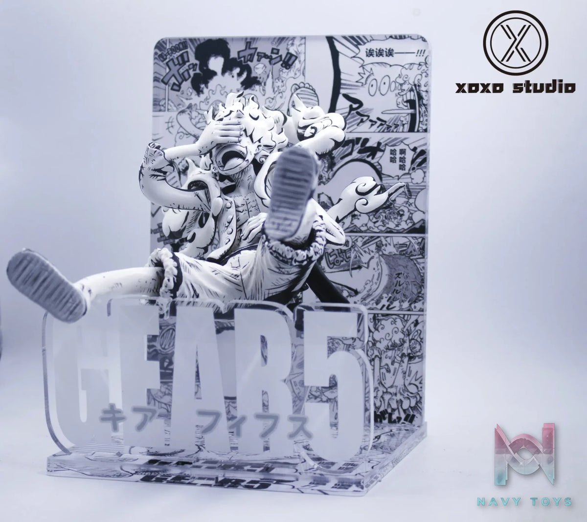 Xoxo Studio – One Piece Black and white manga Gear 5 Luffy