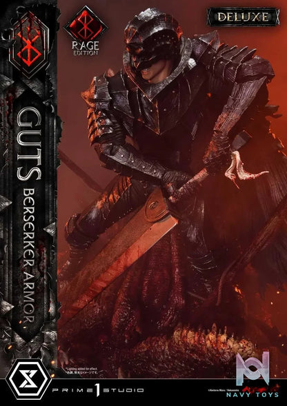 Ultimate Premium Masterline Berserk Guts, Berserker Armor Rage Edition UPMBR-18 UPMBR-18DX(Licensed) - Prime 1 Studio resin statue Navy Toys anime figure