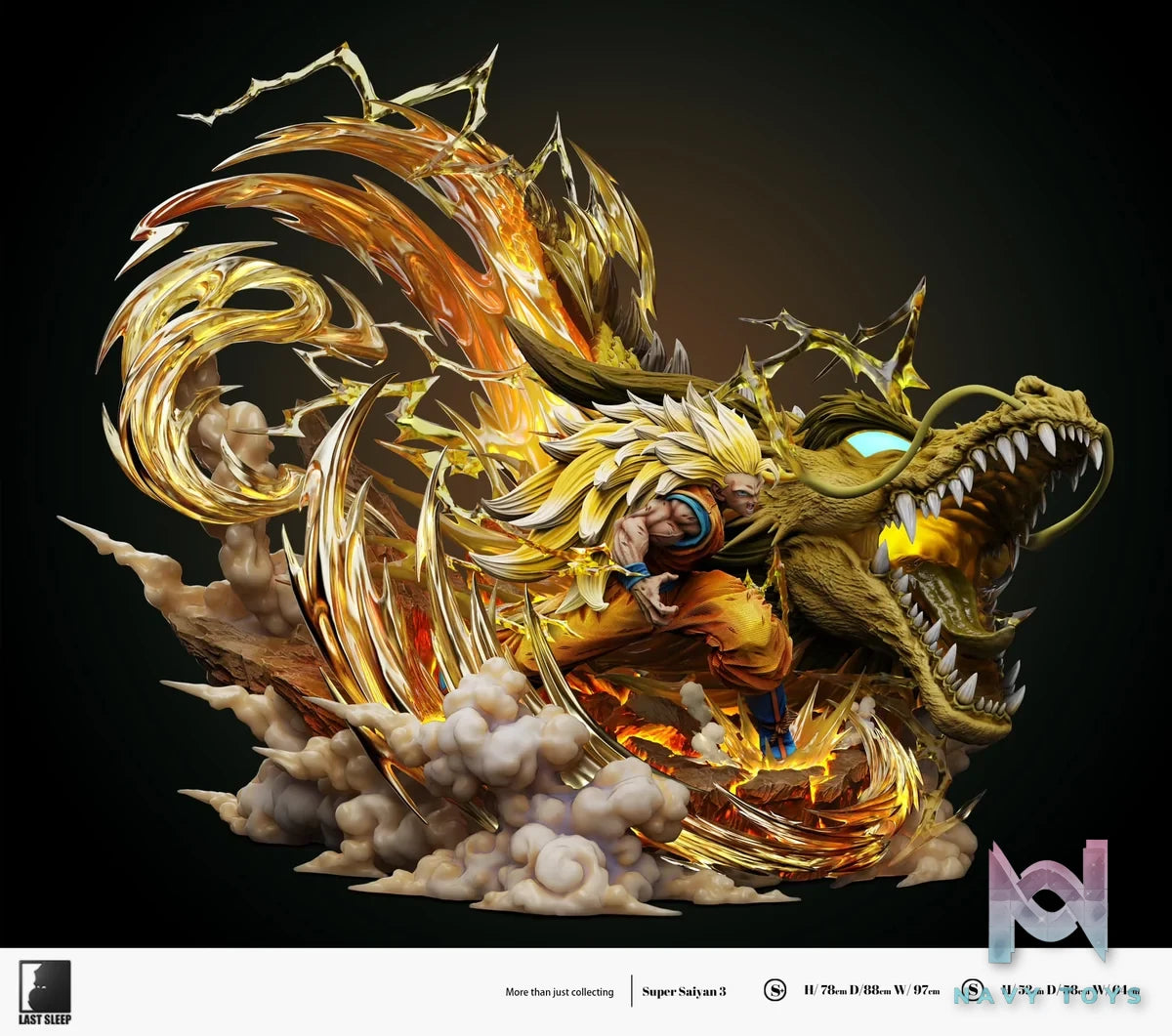 Son Goku SSJ3 Dragon Last Sleep Studio - Dragon Ball resin statue Last Sleep Studio anime figure