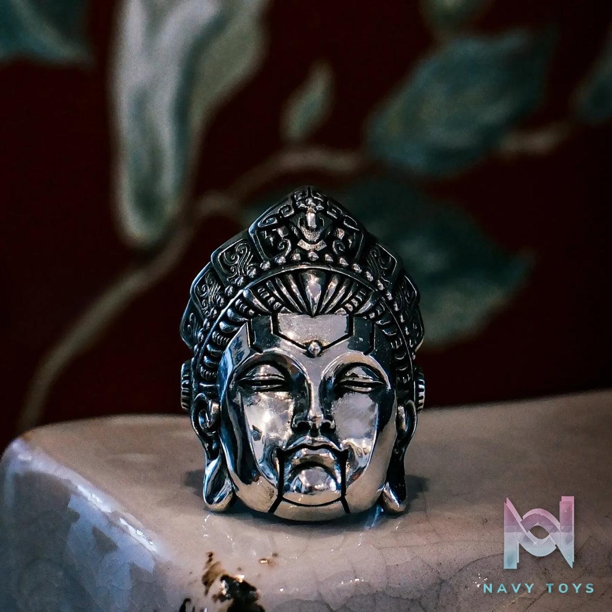 Raven Studio (silver jewelry) – Original “Mechanical Ascension” Buddha Head Ring Original