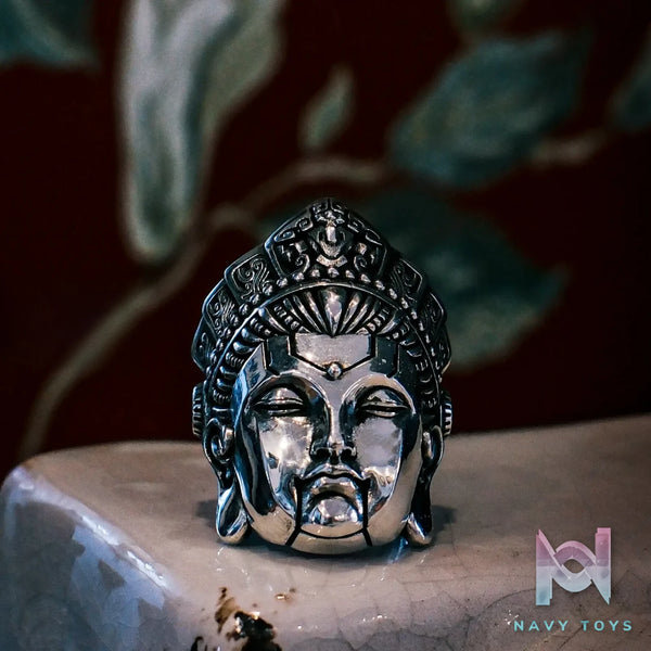 Raven Studio (silver jewelry) – Original “Mechanical Ascension” Buddha Head Ring Original