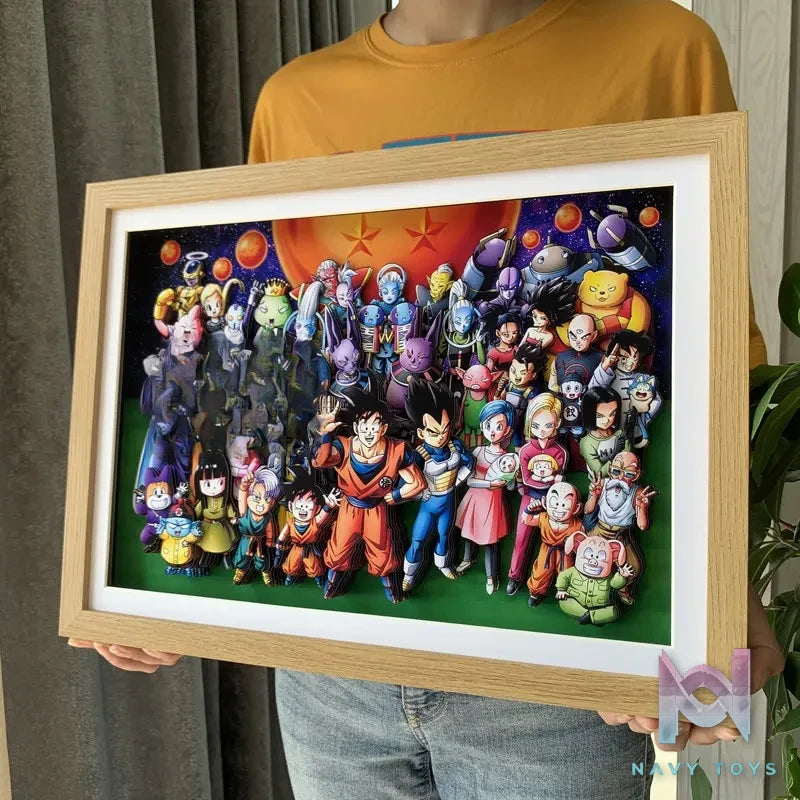 KALA HOME Studio – Dragon Ball Multiple Characters #05 3D Decorative Painting Dragon Ball