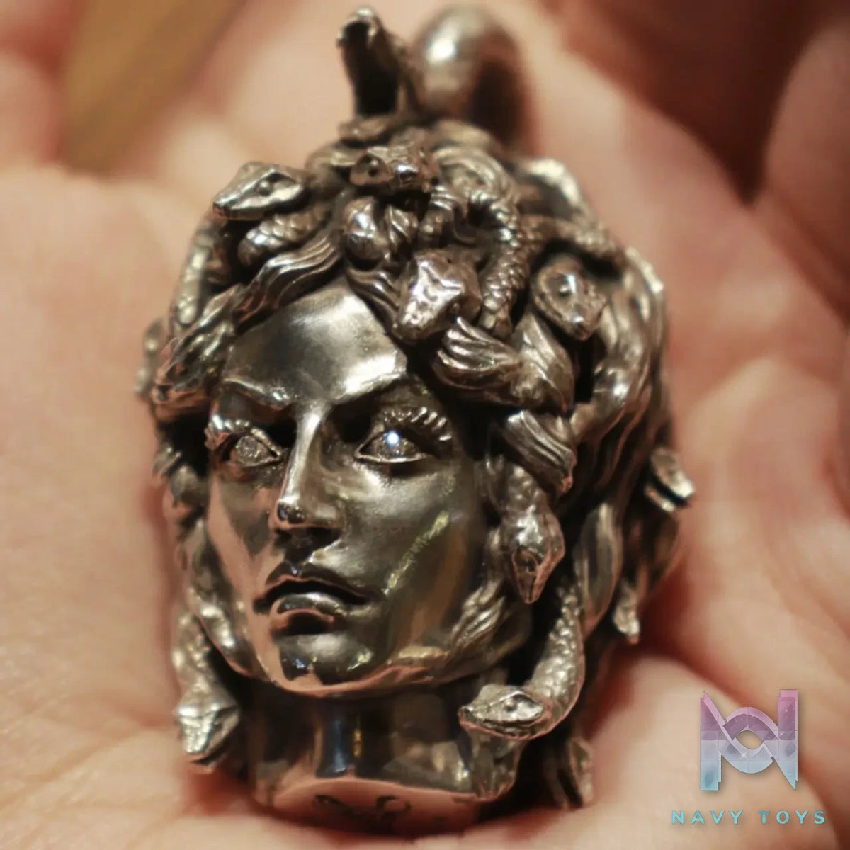 Raven Studio (silver jewelry) – Original Design 3D Medusa Head Pendant Original