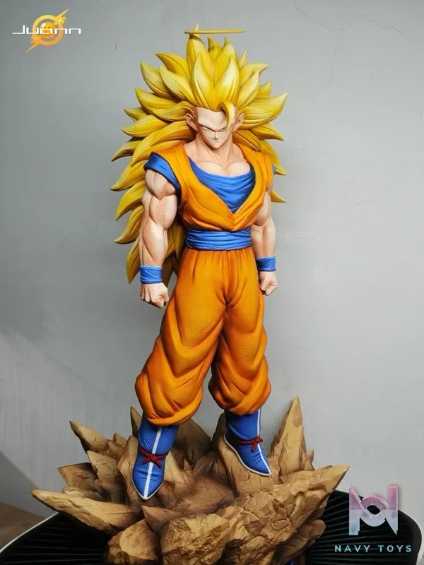 Juann Studio - Dragon Ball Super Saiyan 3 Goku resin statue Navy Toys anime figure