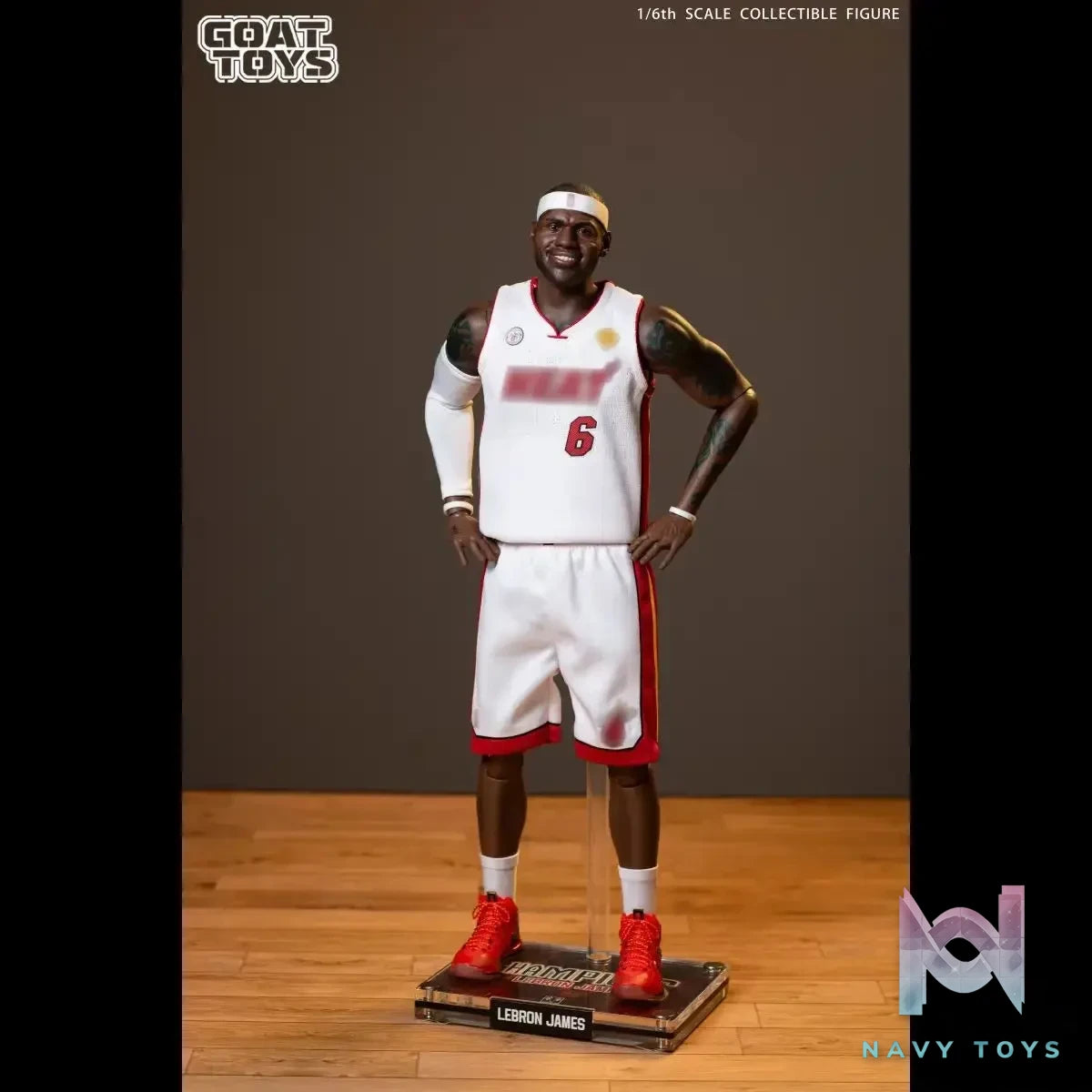 Goat Toys Studio – NBA 1/6 LeBron James 13 Heat Championship Set