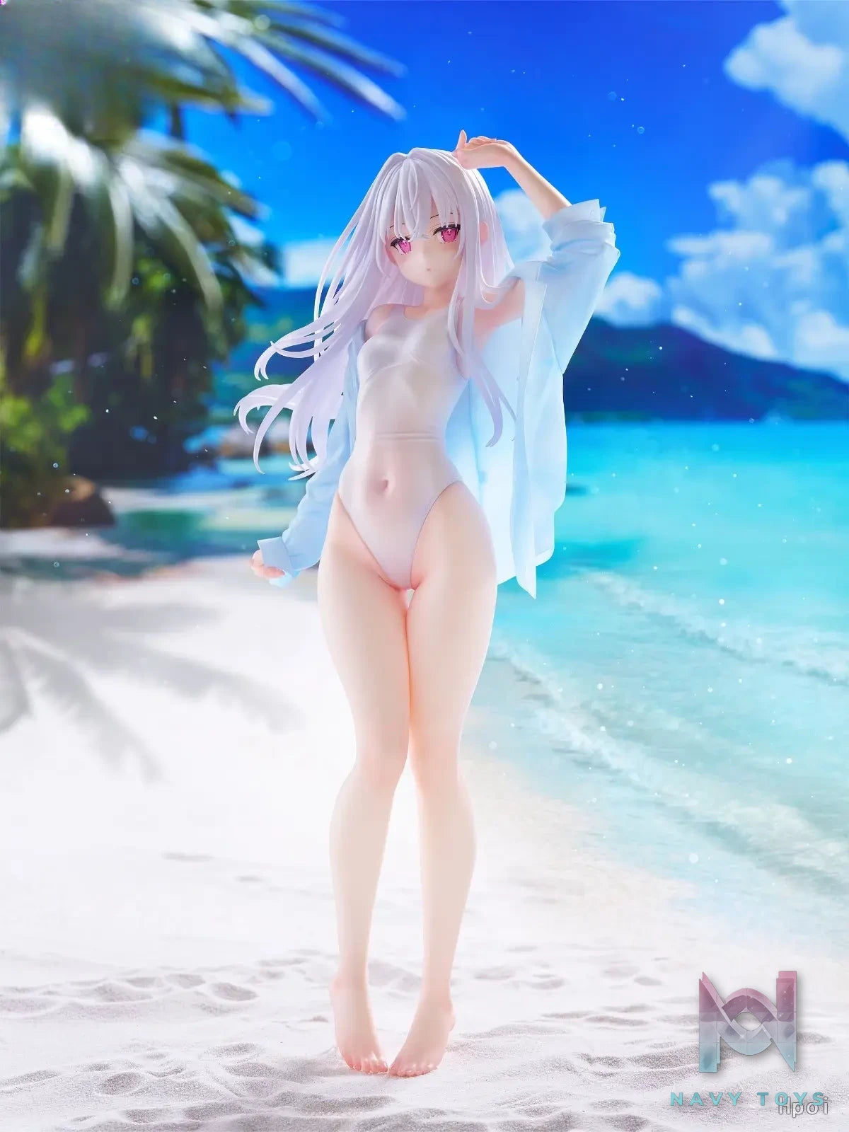 FURYU – TENITOL TALL MIGNON WORKS shiro Swimsuit ver. Figure (Licensed)