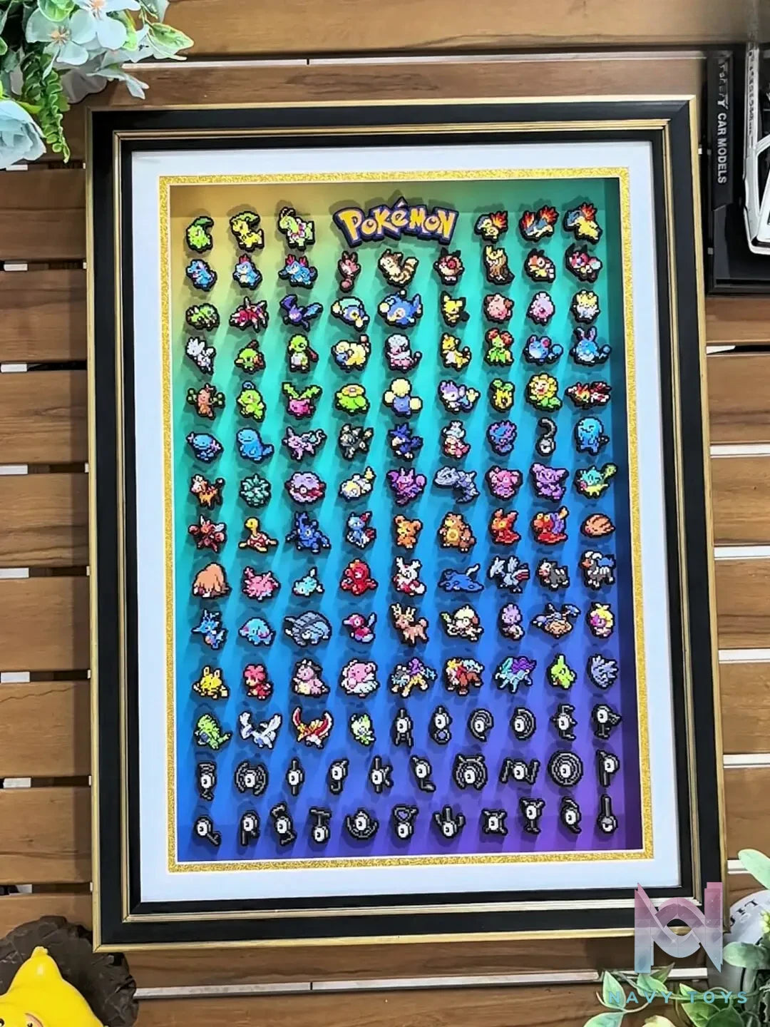 KALA HOME Studio – Generation II Pokémon Pixel Art 3D Decorative Painting Pokémon