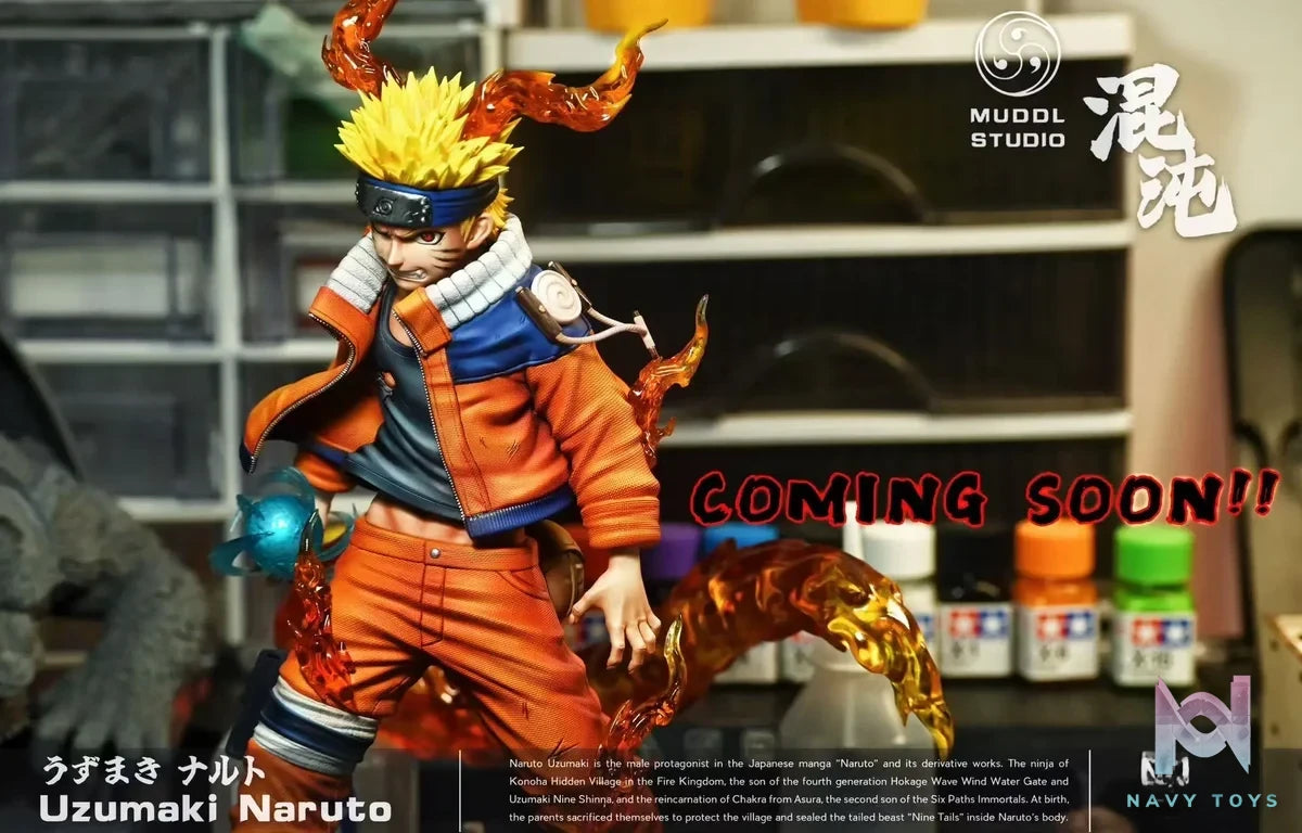 MUDDL Studio - Naruto Final Valley Battle Naruto Uzumaki resin statue Navy Toys anime figure