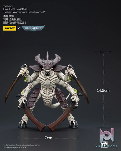 JOYTOY Studio – Warhammer 40,000 Tyranids Hive Fleet Leviathan Tyranid Warrior with Boneswords 2 JT8766 (Licensed)
