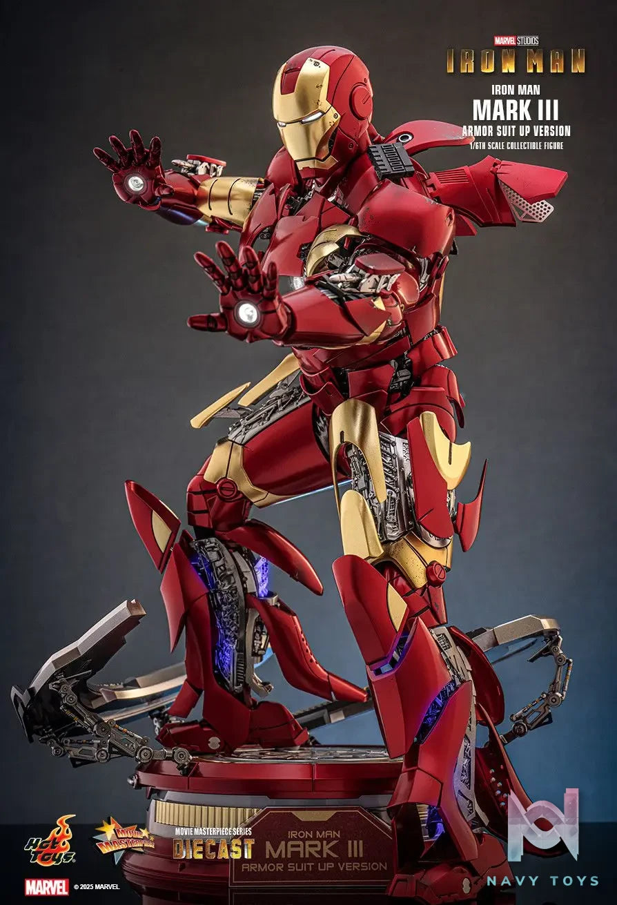 Hottoys – Iron Man Mark III (Armor Suit Up Version) 1/6th scale Collectible Figure MMS825D72 (Licensed)