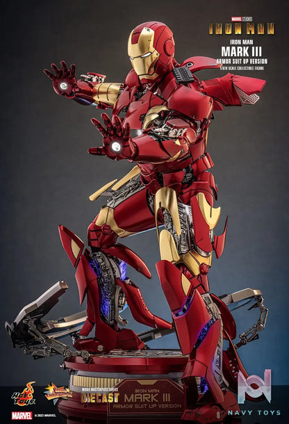 Hottoys – Iron Man Mark III (Armor Suit Up Version) 1/6th scale Collectible Figure MMS825D72 (Licensed)