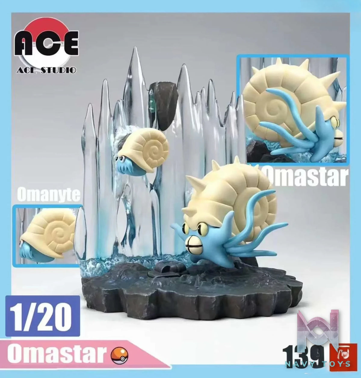 ACE Studio – Pokémon Fossil Series #3 Omanyte Group