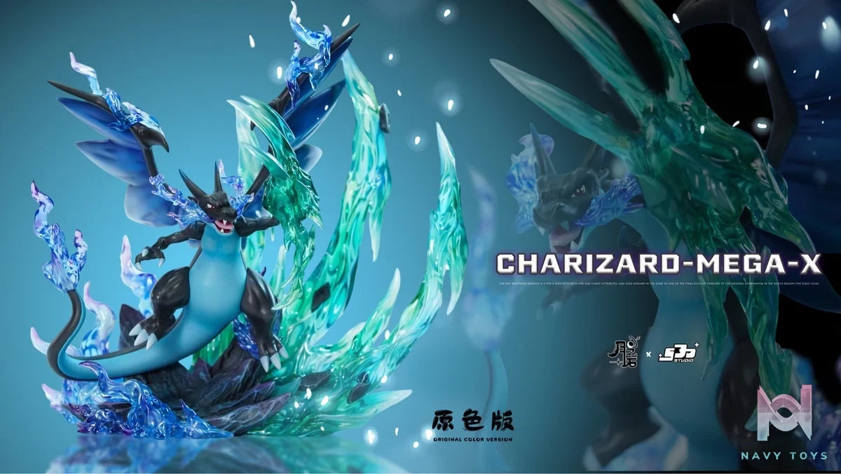 Mega Charizard X - Pokemon - Moonstone x Water Fleet Studio resin statue MoonStone Studio x Water Fleet Studio anime figure