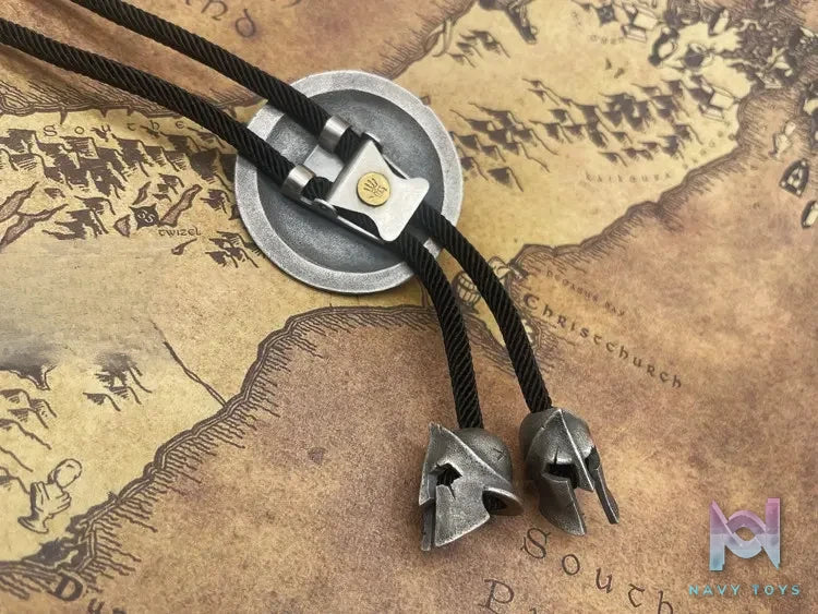 Shou Jiang Studio – Custom Original Design Spartan Shield Sterling Silver Bolo Tie Pendant Original