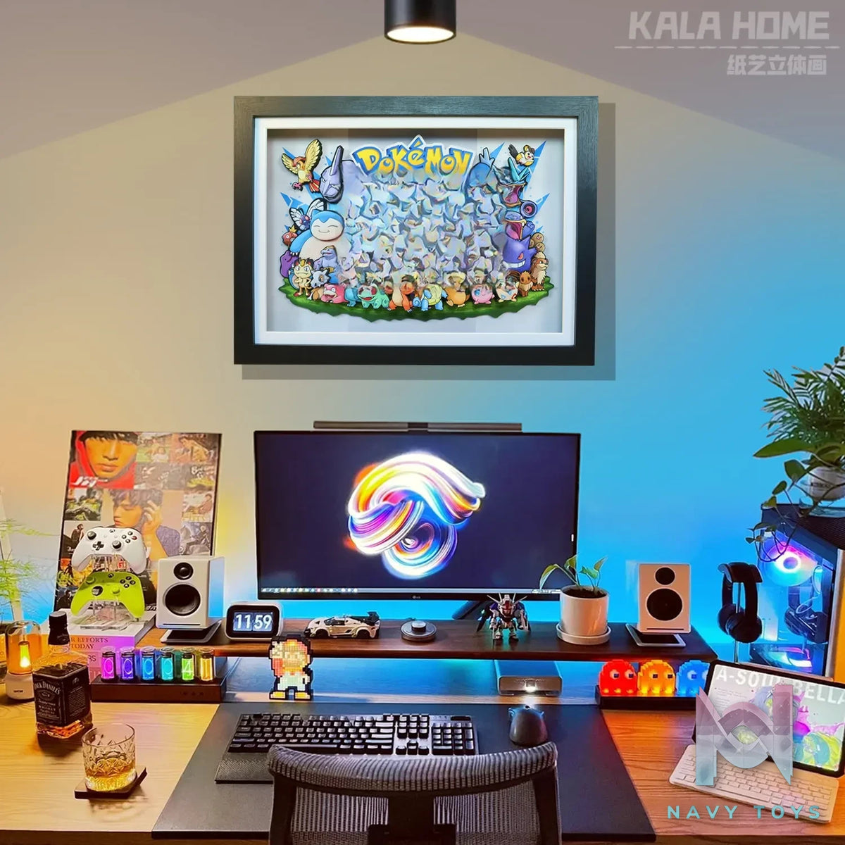 KALA HOME Studio – Pokémon Multiple Characters #04 3D Decorative Painting Pokémon
