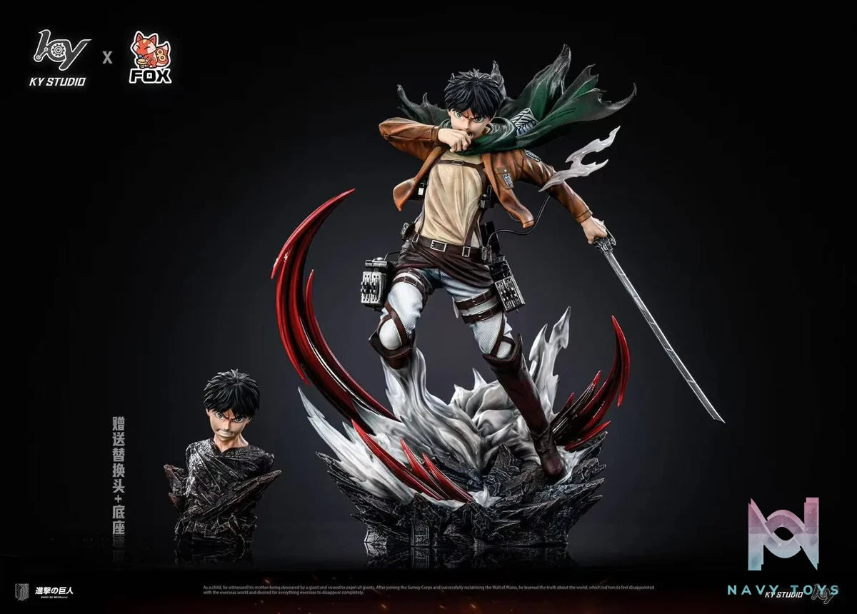 Eren resin statue FOX Studio x KY Studio anime figure