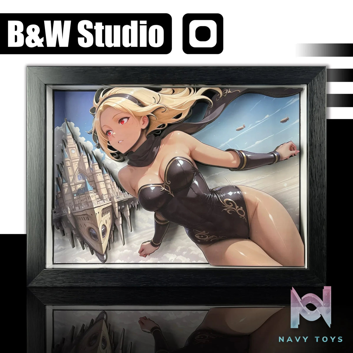 B&W Studio – Gravity Rush Kat 3D Art Panel
