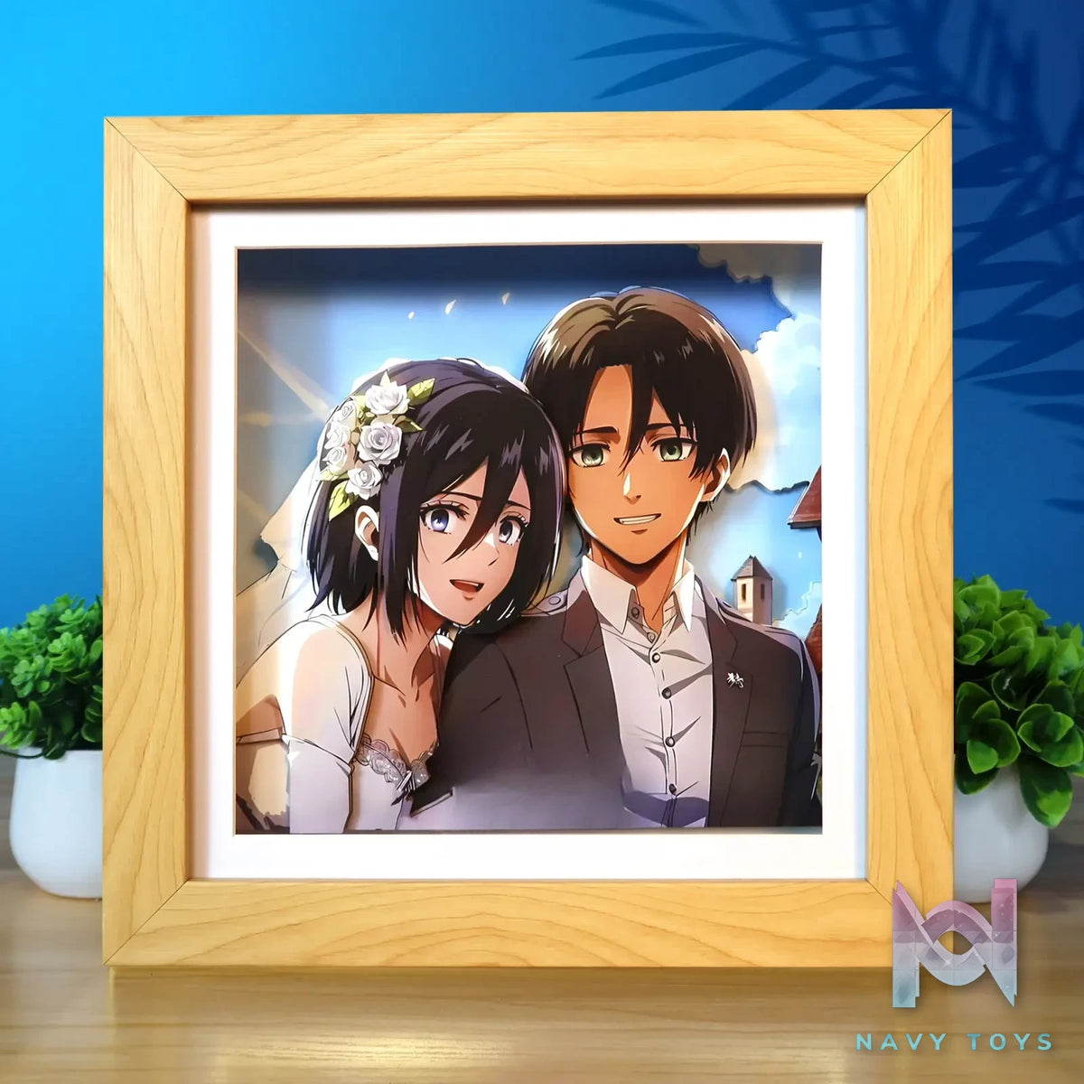 KALA HOME Studio – Eren X Mikasa Pre-wedding Photos 3D Decorative Painting Attack on Titan