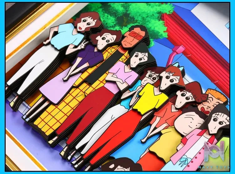Yu Zhi Jiang Studio – Crayon Shin-chan Multiple Characters Series #2 3D Decorative Painting Crayon Shin-chan