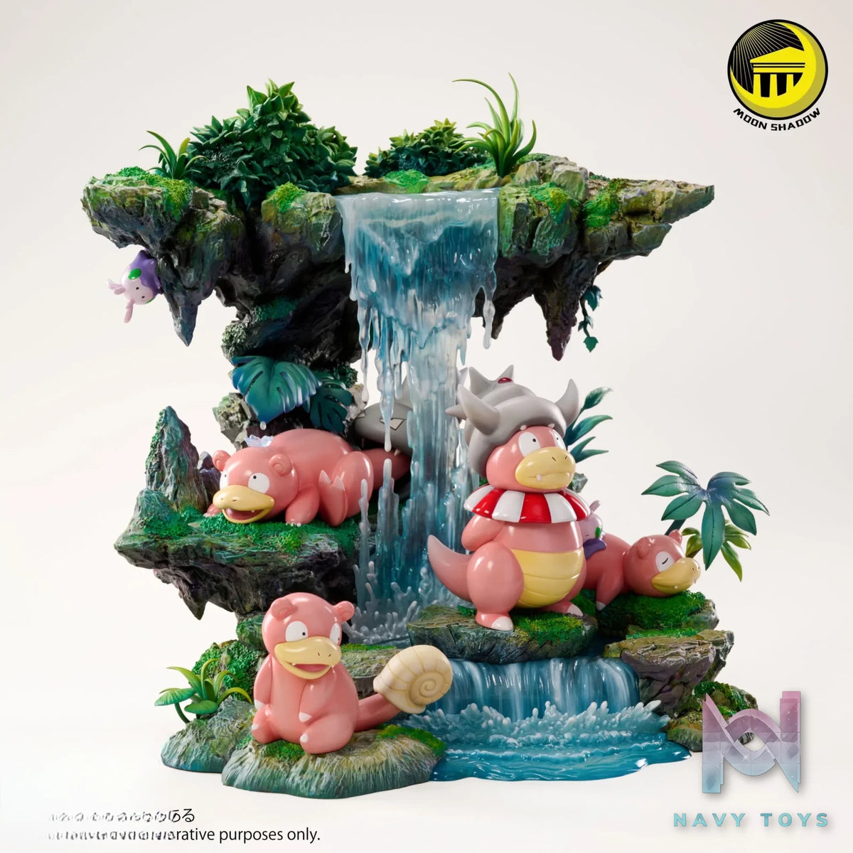 MoonShadow Studio – Nature Series Slowpoke Family Pokémon
