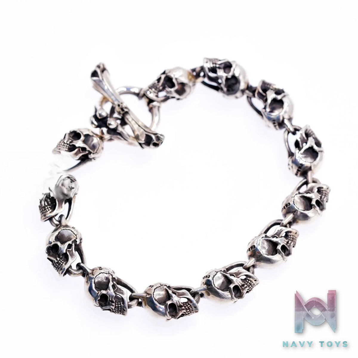 Raven Studio (silver jewelry) – Original Exclusive “Impermanence” Realistic Skull Bracelet Original