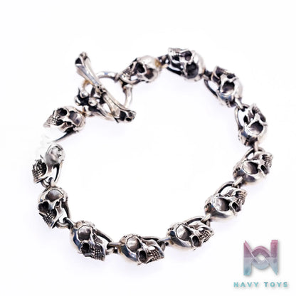 Raven Studio (silver jewelry) – Original Exclusive “Impermanence” Realistic Skull Bracelet Original