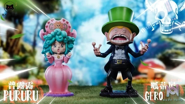 Black Studio - One Piece Pop series Red Hair Pirates Pururu & Gerotini resin statue Navy Toys anime figure