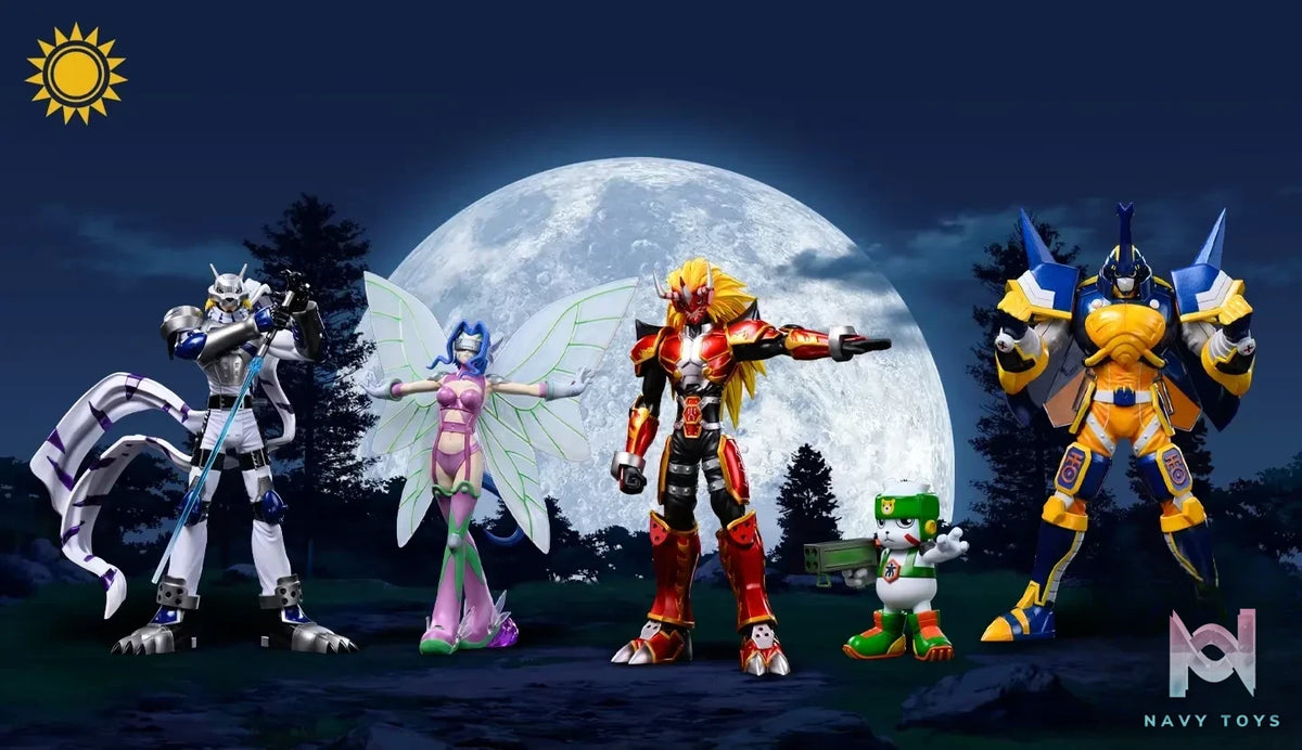 Sun Toys Studio – Agnimon X Wolfmon X Blitzmon X Fairymon X Chackmon Digimon