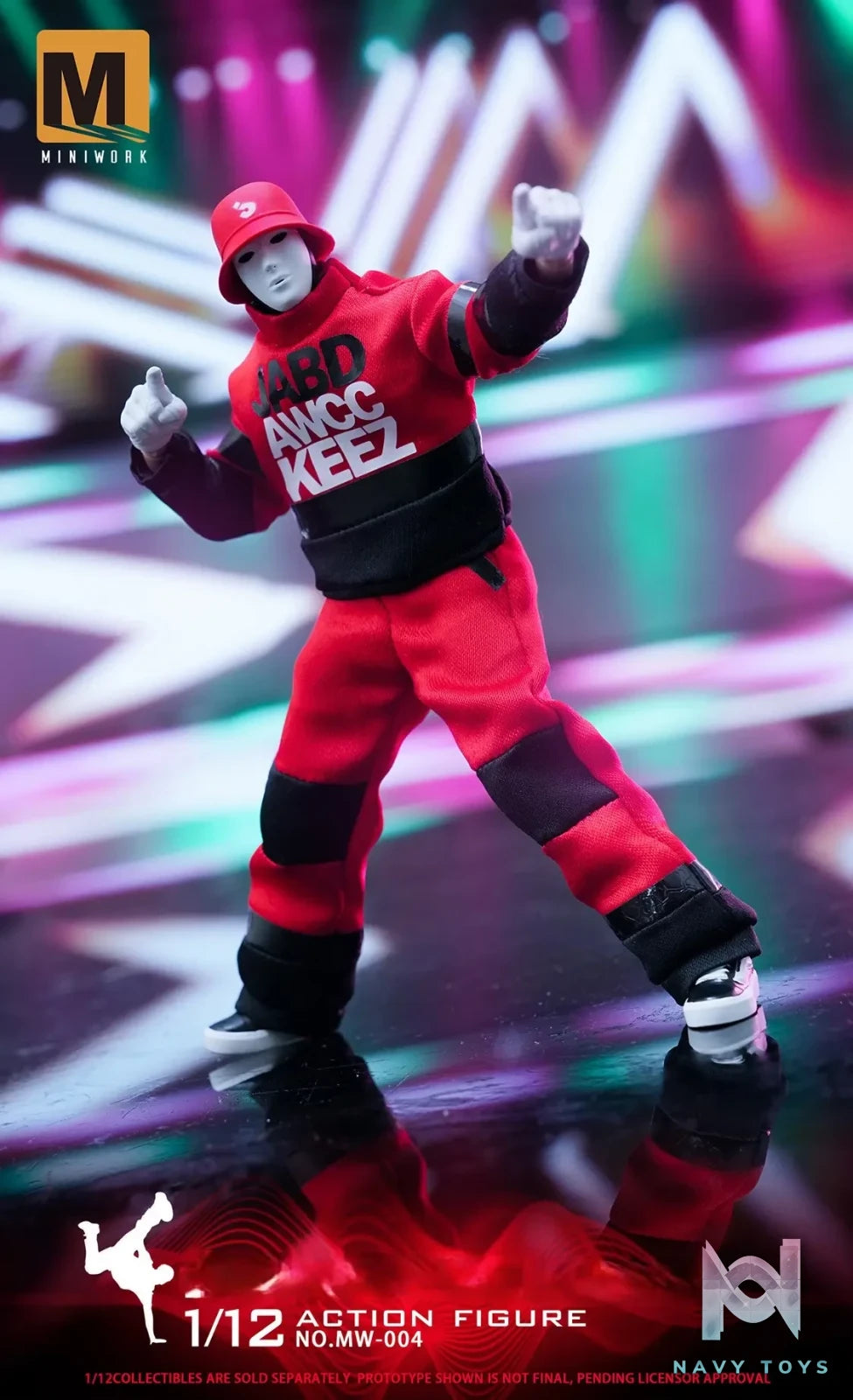 MINIWORK Studio – 1/12 Masked Dancer Action Figure NO.MW-004 JABBAWOCKEEZ